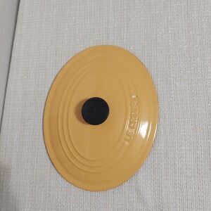 Le Creuset #25 Yellow Oval Cast Iron Enamel - LID ONLY